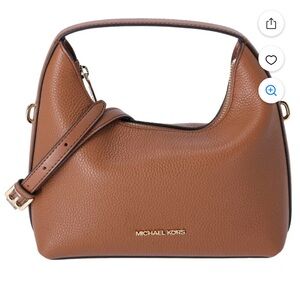 Michael Kors Ember Small Messenger Top Handle Handbag Crossbody Luggage Leather